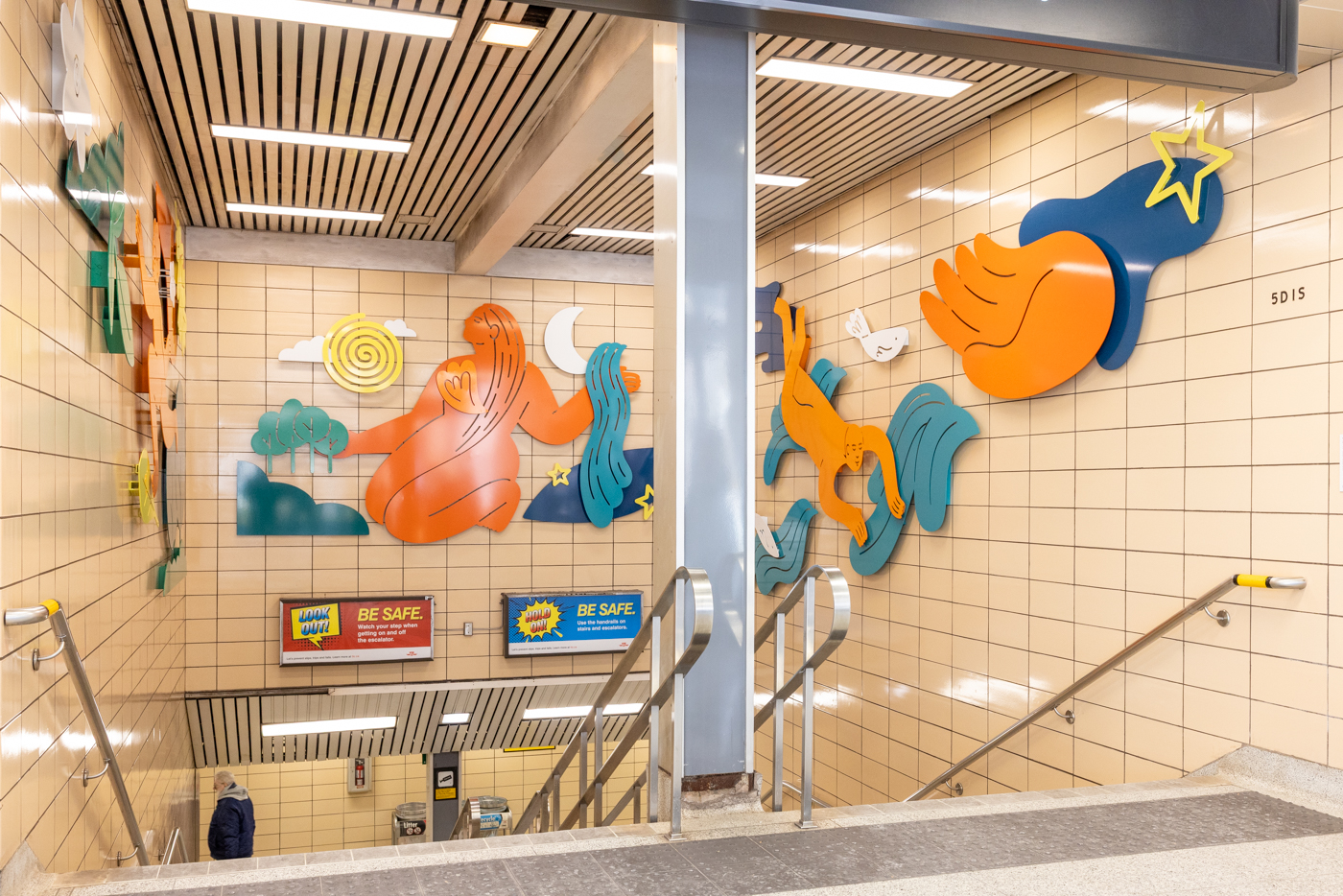 Art installation at Castle Frank Station.
