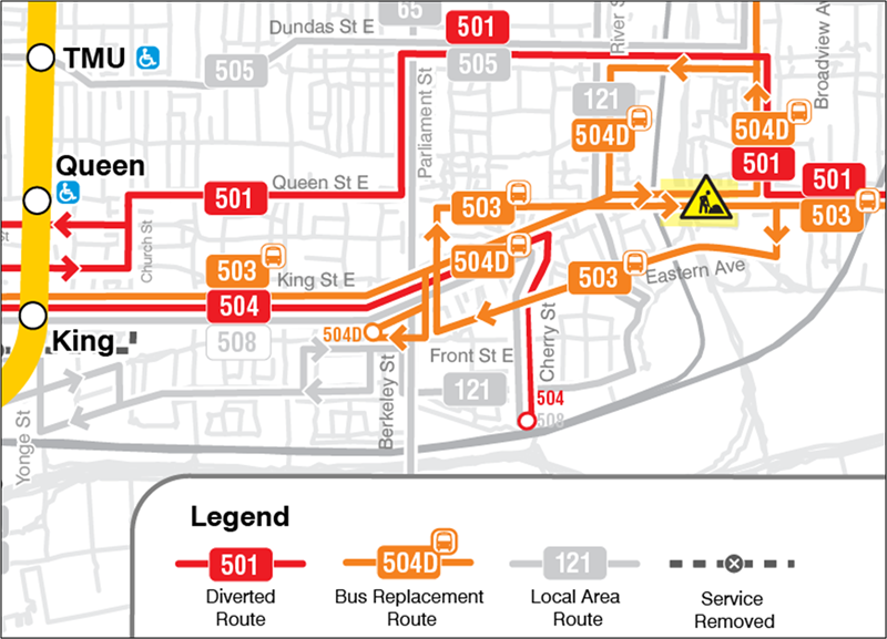 transit diversions during track work