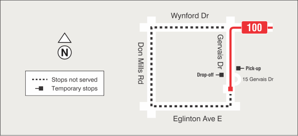 Map of route diversion