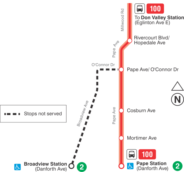 Map of route diversion