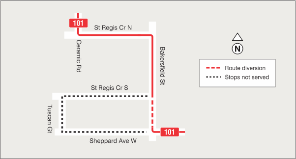 Map of route diversion