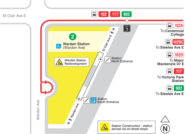 Map of route diversion