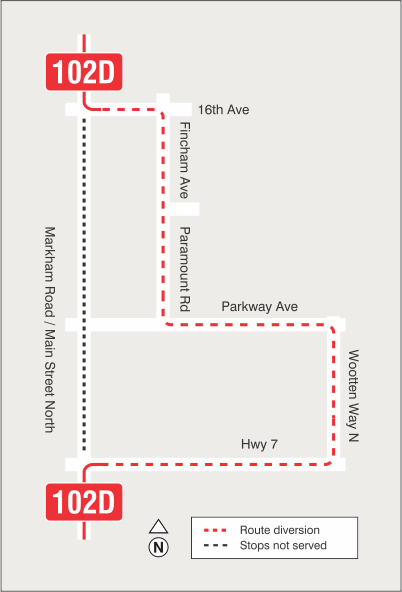 Map of route diversion