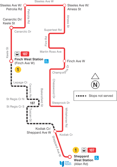 Map of route diversion