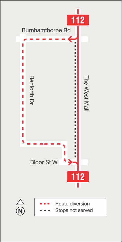 Map of route diversion