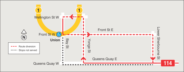 Map of route diversion