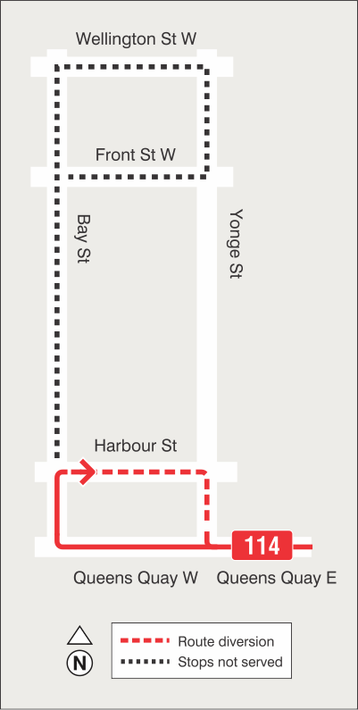 Map of route diversion
