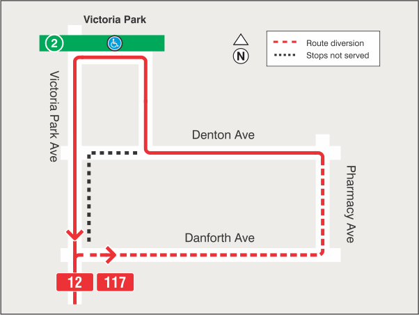 Map of route diversion