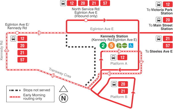 Map of route diversion