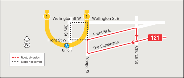 Map of route diversion