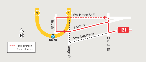 Map of route diversion
