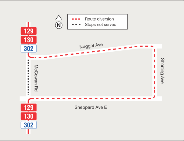 Map of route diversion