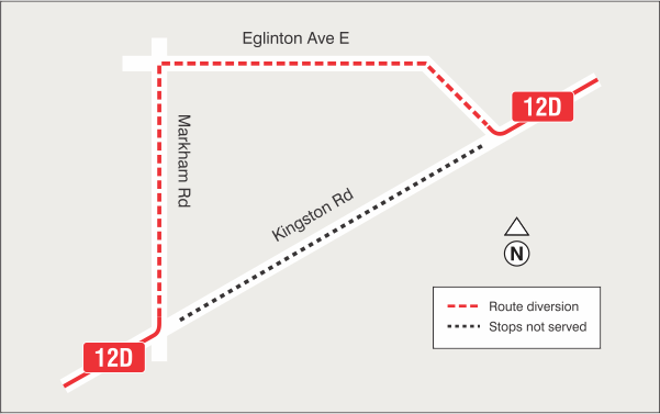 Map of route diversion