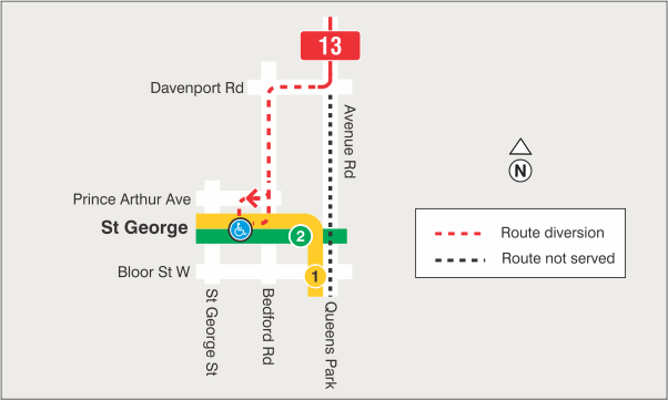 Map of route diversion