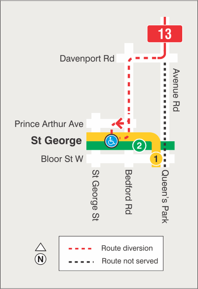 Map of route diversion