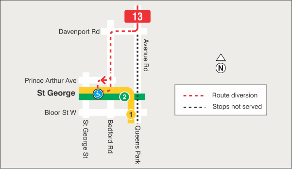 Map of route diversion