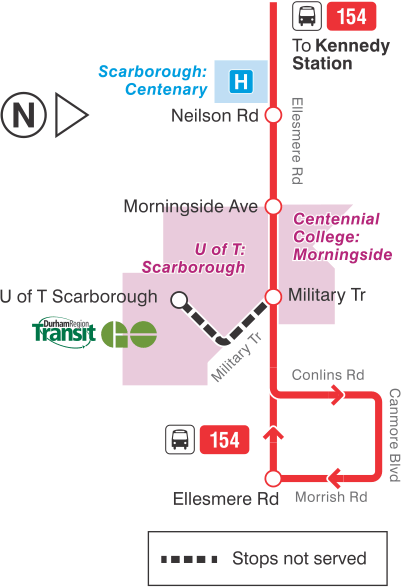 Map of route diversion