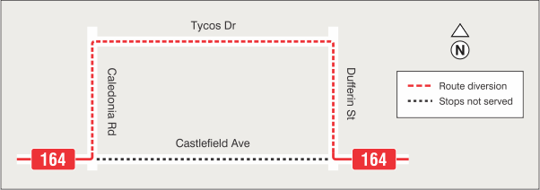 Map of route diversion