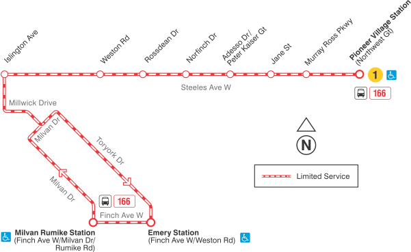 Map of route diversion