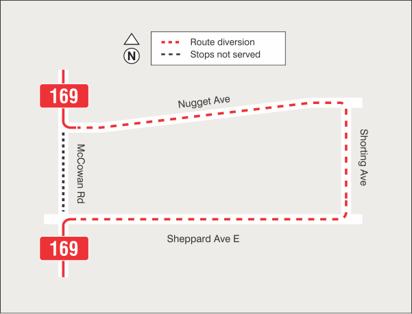 Map of route diversion