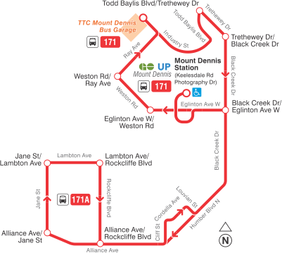 Map of route diversion