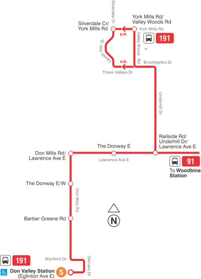Map of route diversion