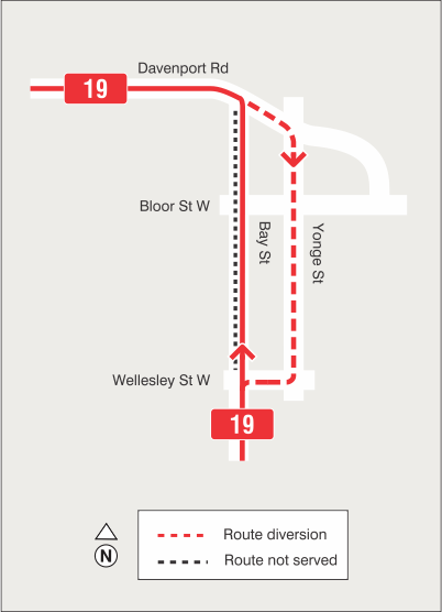 Map of route diversion