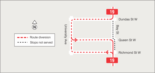 Map of route diversion