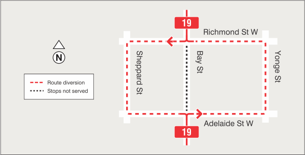 Map of route diversion