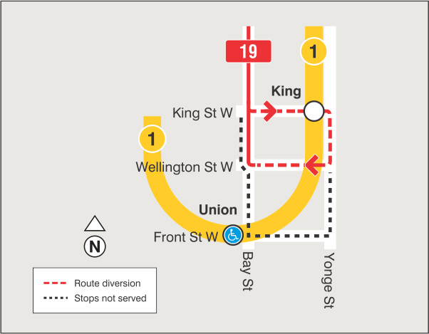 Map of route diversion