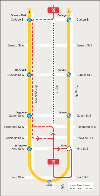 Map of route diversion
