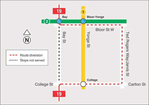 Map of route diversion