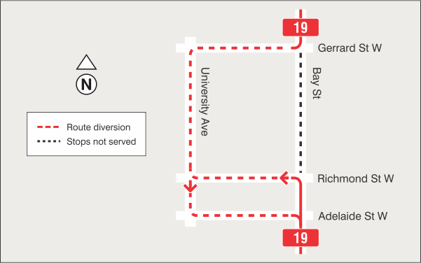 Map of route diversion