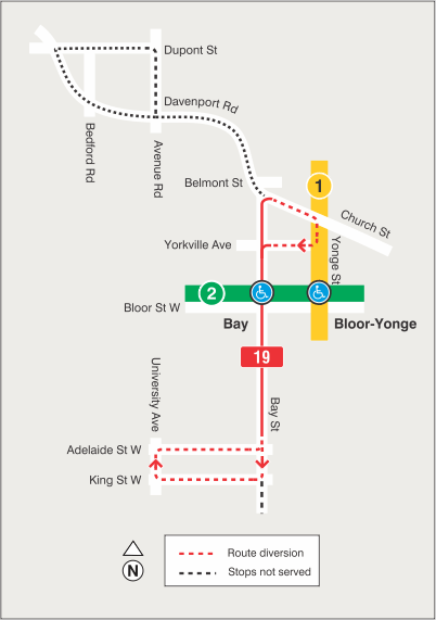 Map of route diversion