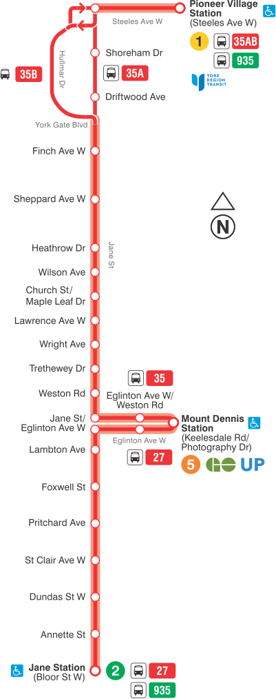 Map of route diversion