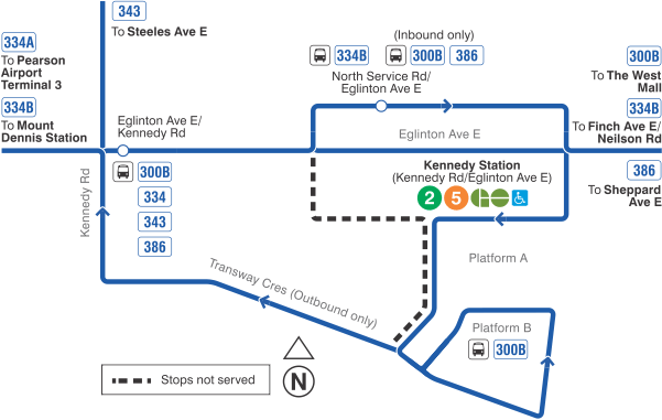 Map of route diversion