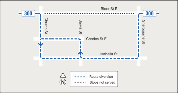 Map of route diversion
