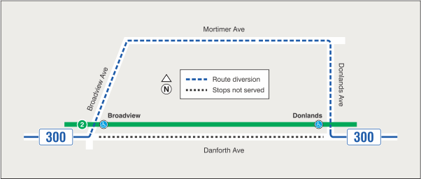 Map of route diversion