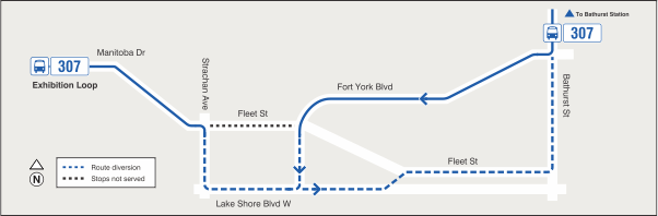 Map of route diversion