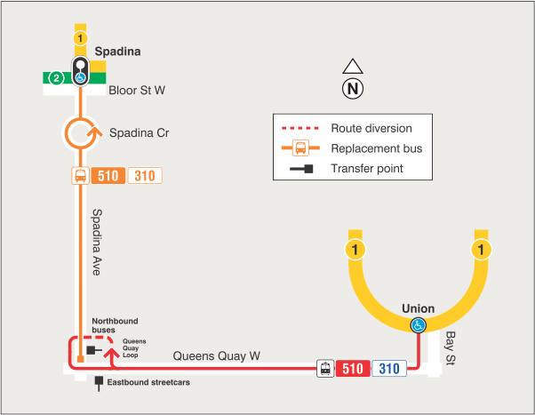 Map of route diversion