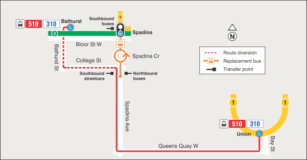 Map of route diversion