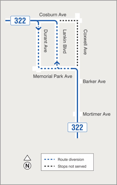 Map of route diversion