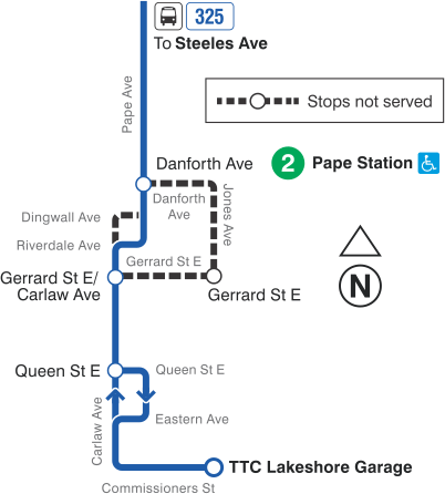 Map of route diversion