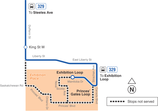 Map of route diversion