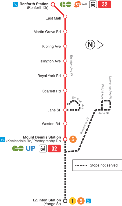 Map of route diversion