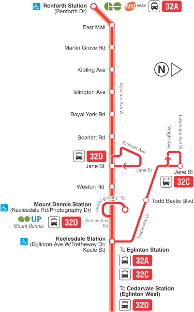 Map of route diversion