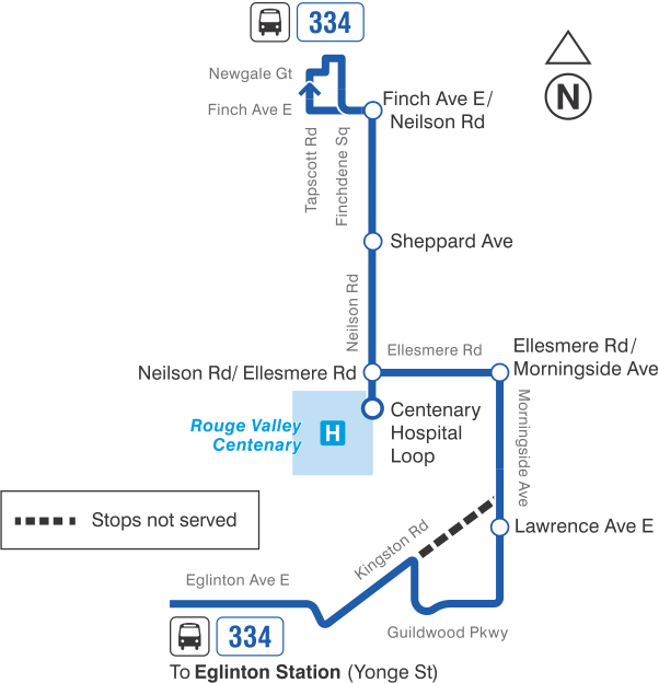 Map of route diversion