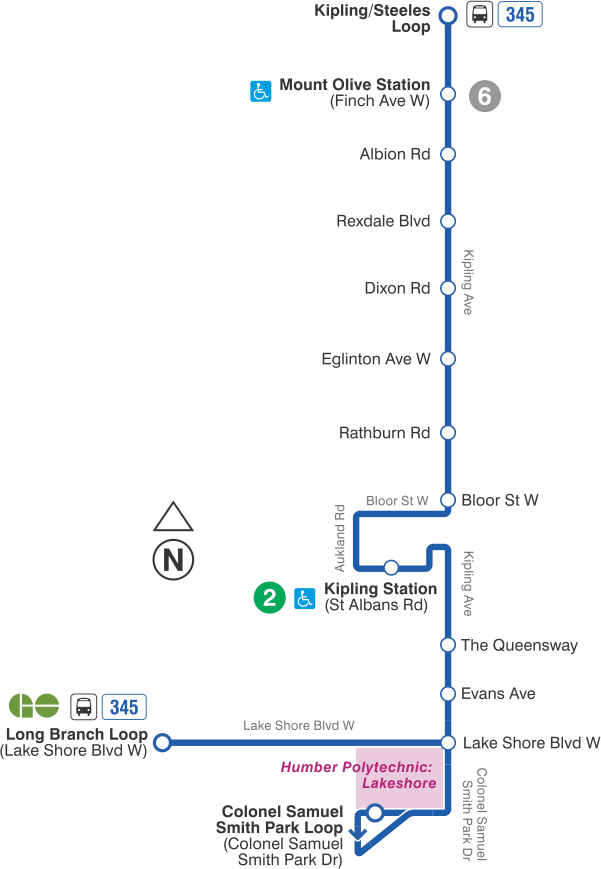 Map of route diversion