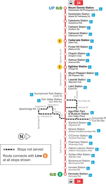 Map of route diversion