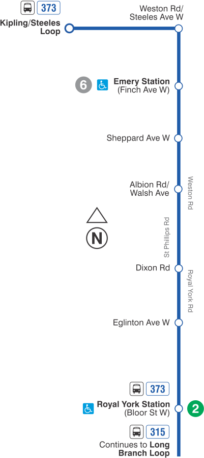 Map of route diversion